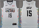 Men's Denver Nuggets #15 Nikola Jokic White 2024 25 City Edition Stitched Jersey,baseball caps,new era cap wholesale,wholesale hats